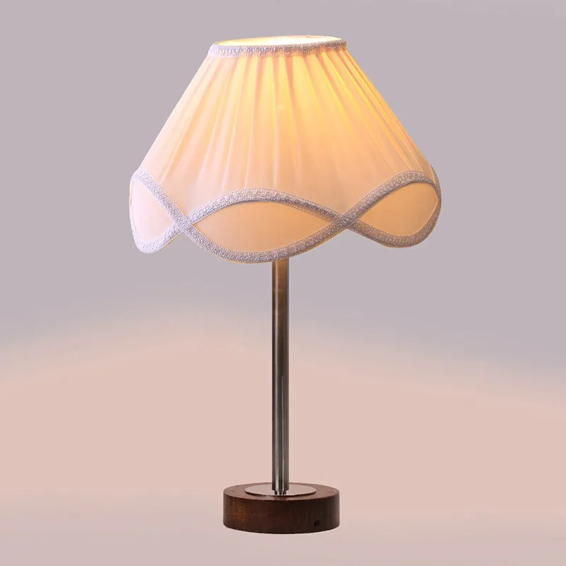 Valencia Rodin Wooden Table Lamp - OffWhite,Silver,Brown media 5