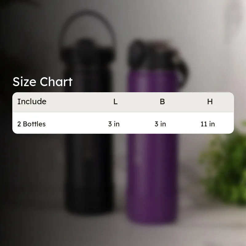 Sip Master Water Bottle (Black & Purple, 750 mL Each) - Set Of Two media 4