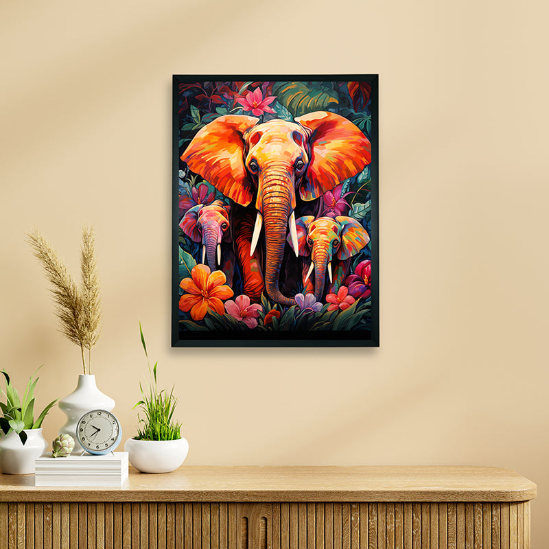 Elephant Pride Pose Canvas Wall Art