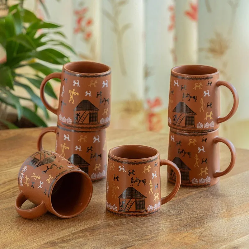 Cozy Ceramic Coffee Mug (300 mL Each) - Set Of Six media 1