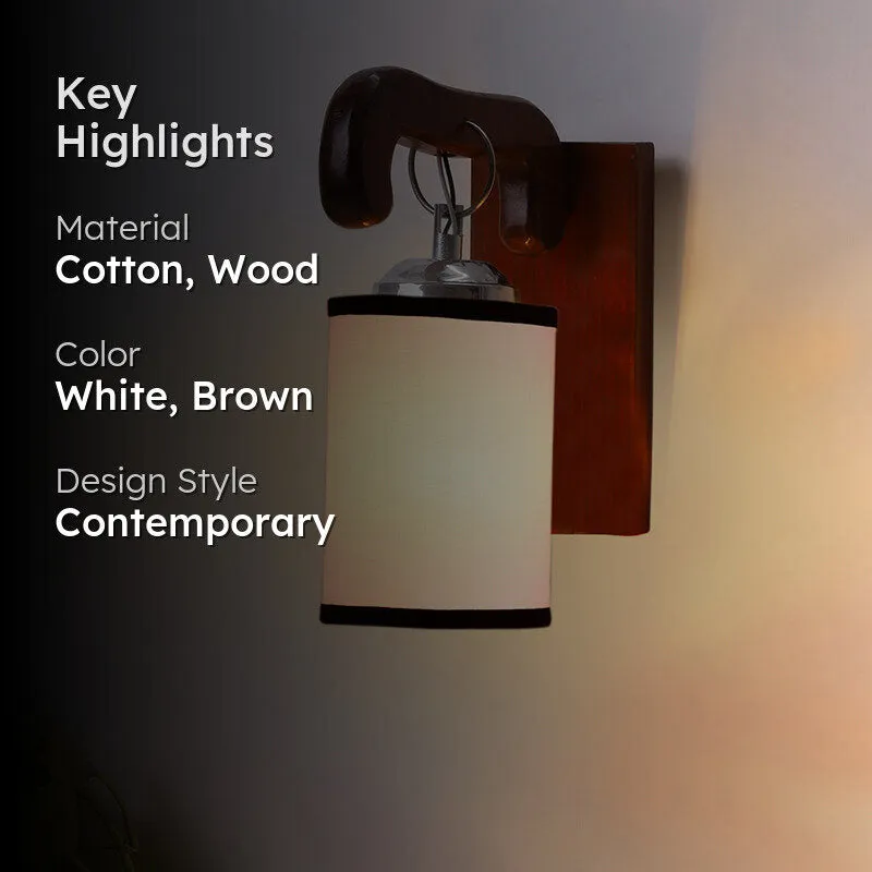 Klarion Edge Wooden Wall Lamp - White media 2