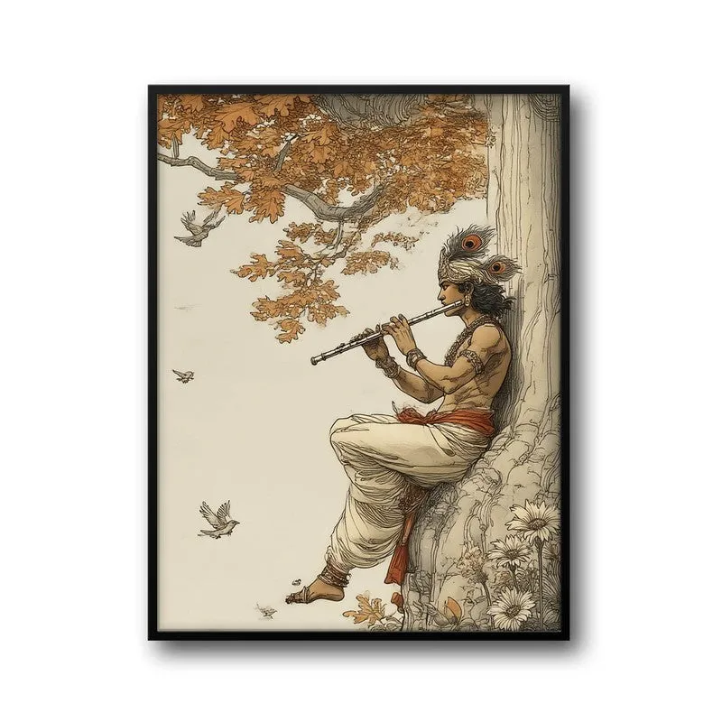 Sri Krishna Blissful Archival Paper Wall Art media 7