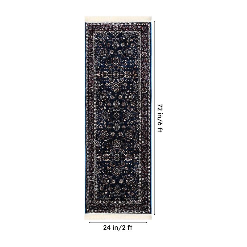 Aavni Flora Nylon Runner Rug - Dark Blue media 6