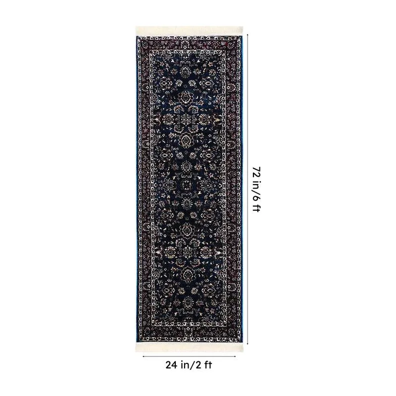 Aavni Flora Nylon Runner Rug - Dark Blue media 6