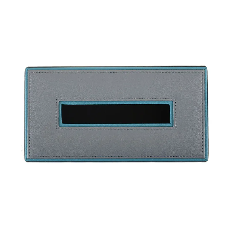 Tisca Edge Faux Leather Tissue Box - Grey media 7