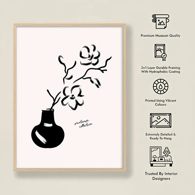 Essence Canvas Wall Painting With Brown Frame media 10