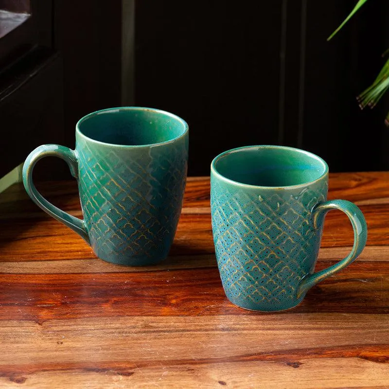 Saphine Ceramic Coffee Mug (300 mL Each) - Set of Six media 3