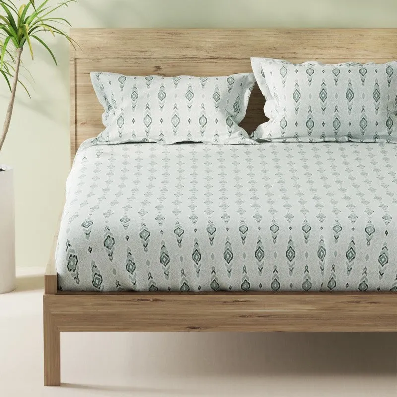 Deynor Fitted Cotton Bedsheet (Grey) - 144 TC media 4