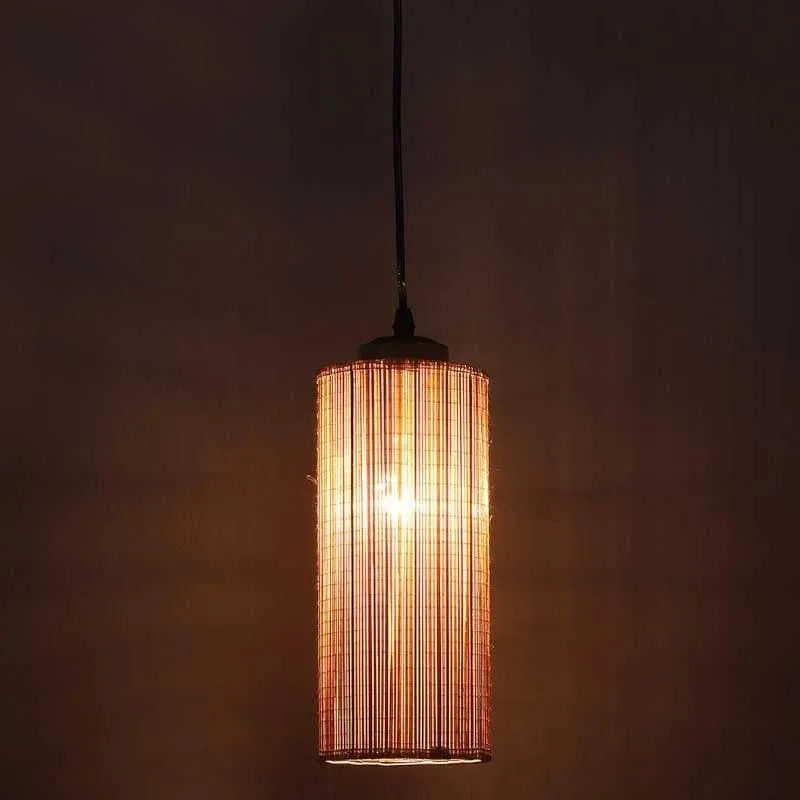 Suvio Bamboo Cane Ceiling Lamp media 1