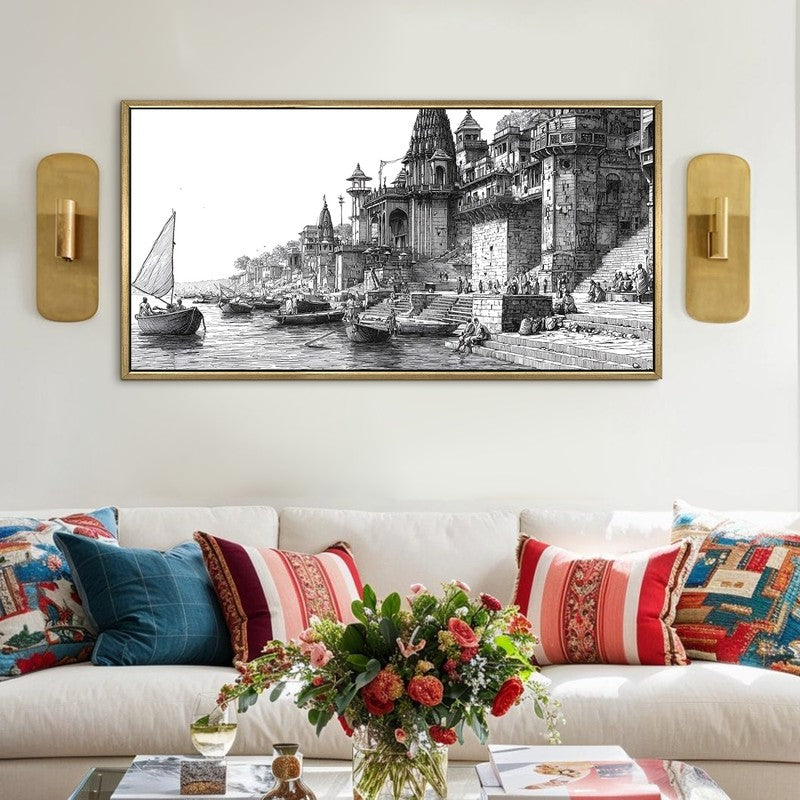 Monochrome Banaras Reverie Wall Art media 3