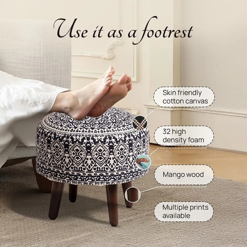 Chenova Cotton Ottoman - Blue media 5