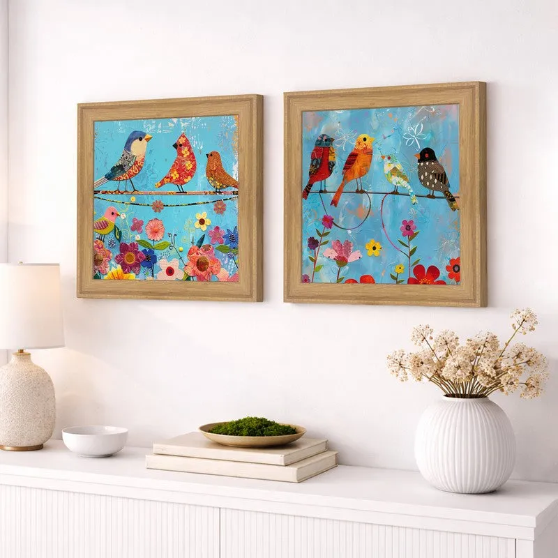 Birds Of Color Wall Art - Set Of Two media 3