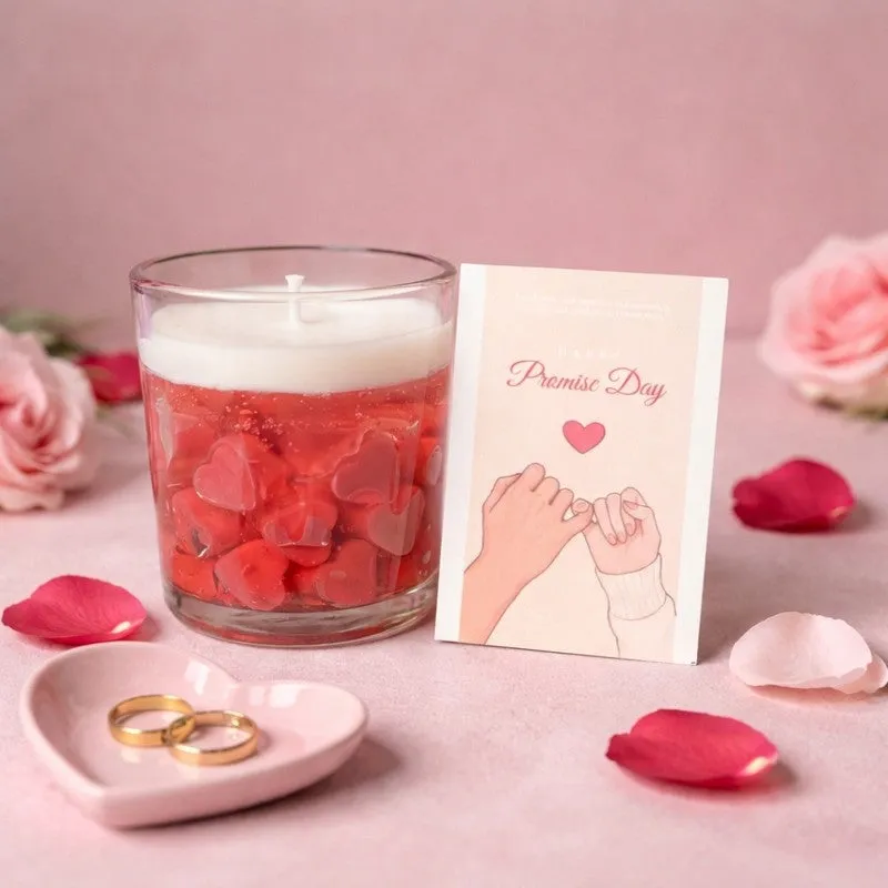 Velvet Glow Decorative Candle - Red media 2
