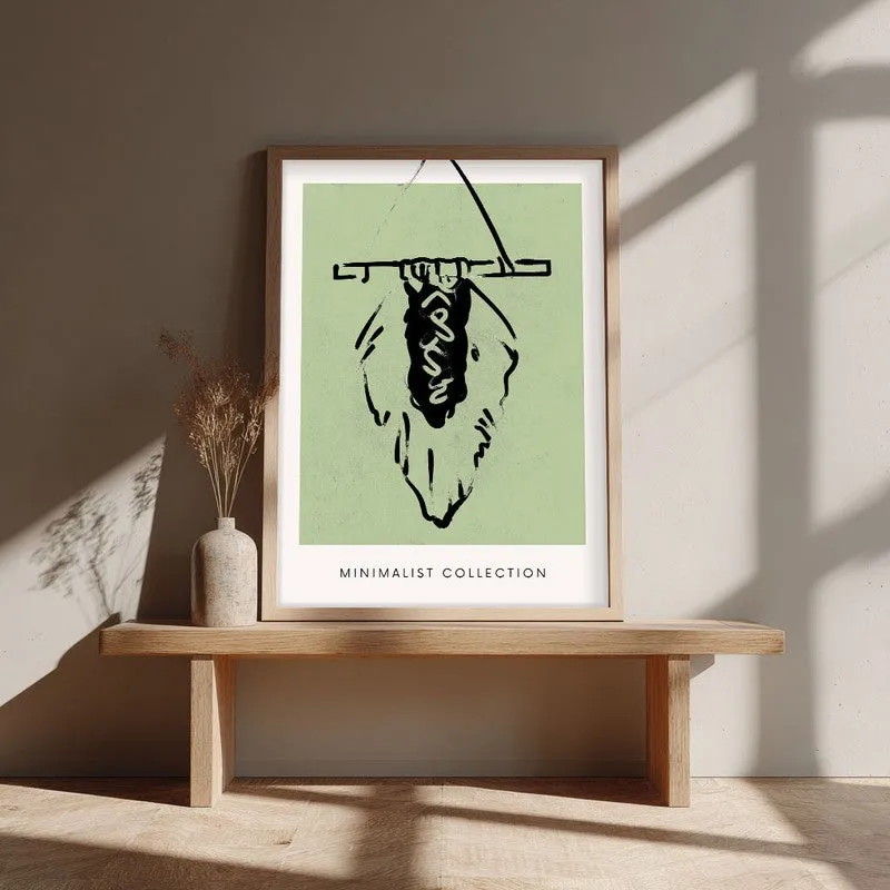 Serene Boho Canvas Wall Painting With Brown Frame media 4