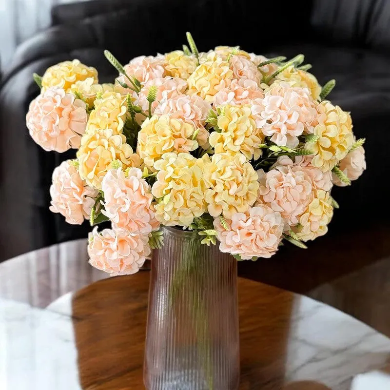 Bloom Hydrangea Artificial Flowers (Yellow) - Set Of Two media 8