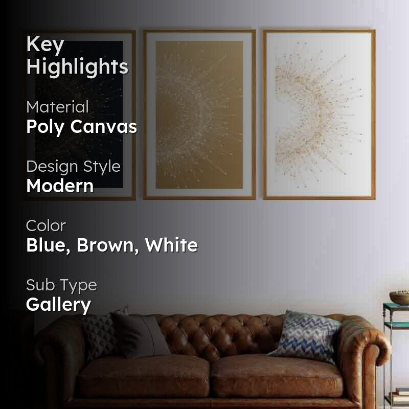 Galaxy Poly Canvas Wall Art - Set Of Three media 2