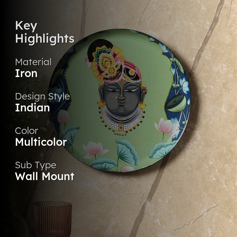 Krishna Charm Iron Wall Plate media 2