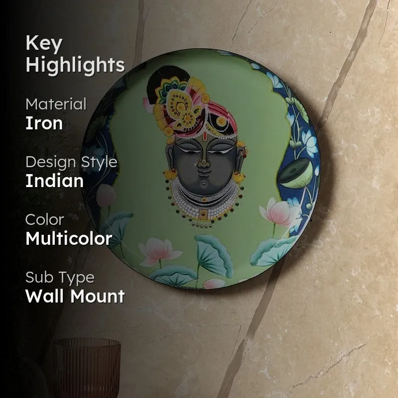 Krishna Charm Iron Wall Plate media 2