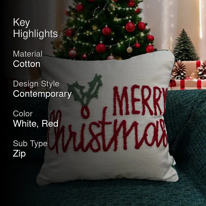 Ruby Christmas Cotton Christmas Cushion Cover media 2