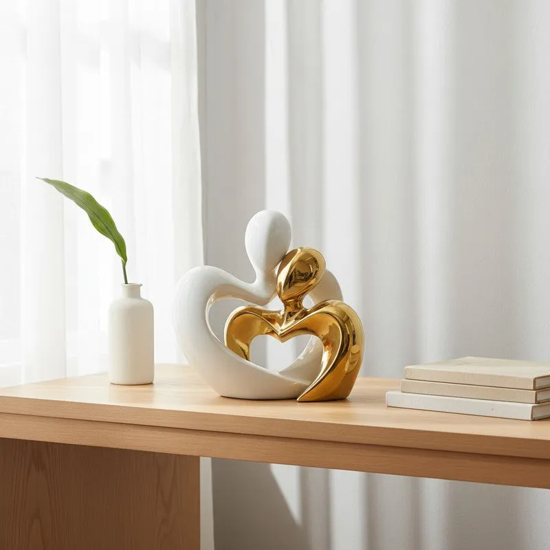 Aureate Affection Contemporary Showpiece - Set Of Two media 1