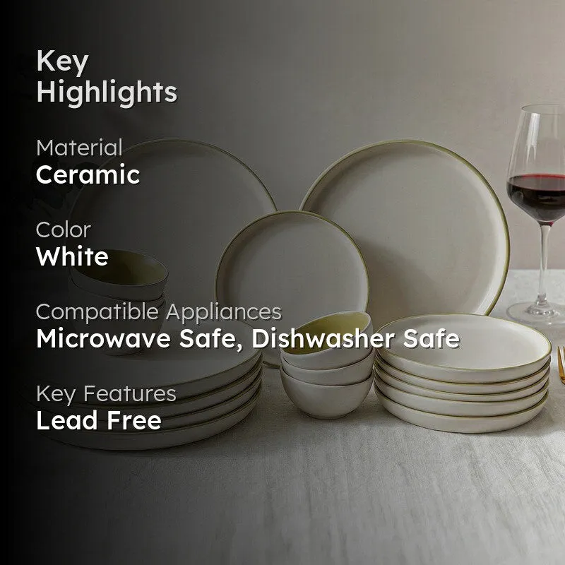 Aarunya Ceramic Dinner Set - 18 Piece Set media 2