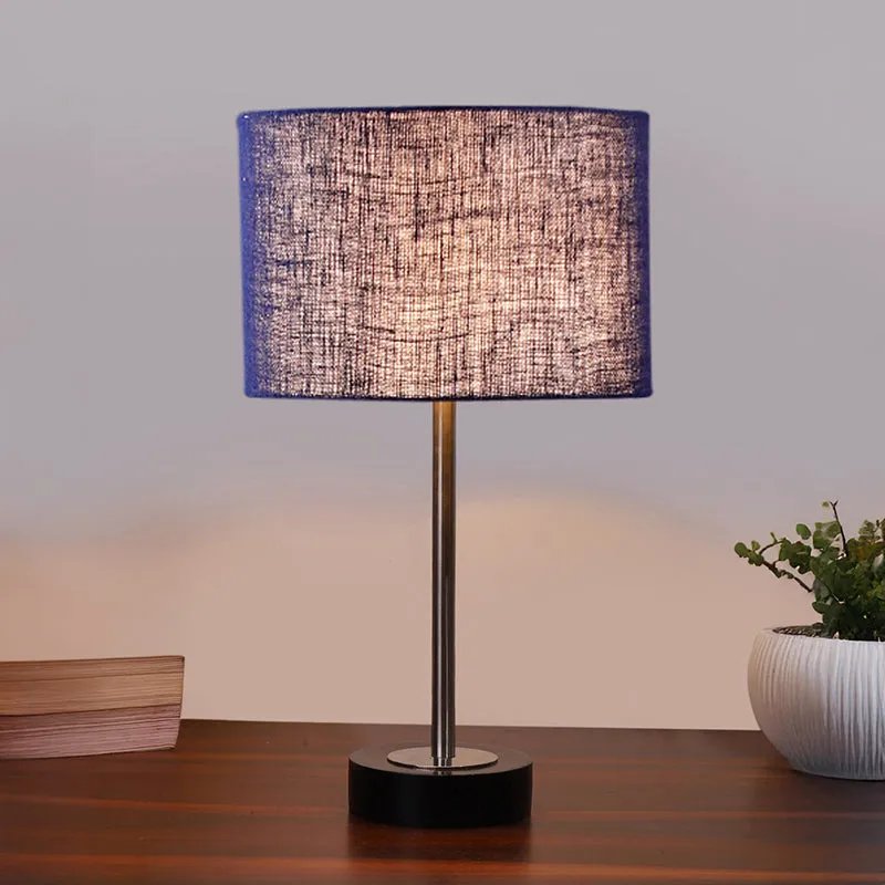 Sienna I Rodin Wooden Table Lamp - Blue,Silver,Black media 2