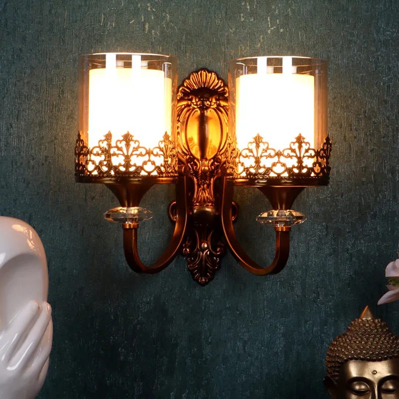 Epoch Iron Wall Lamp With Glass Shade media 1