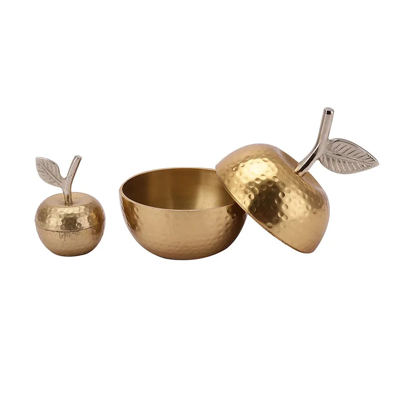 Grand Apple Accent Bowl - Gold media 4
