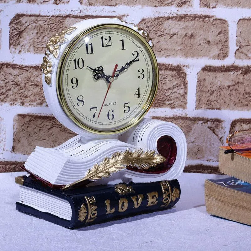 Love Script Clock - White media 1