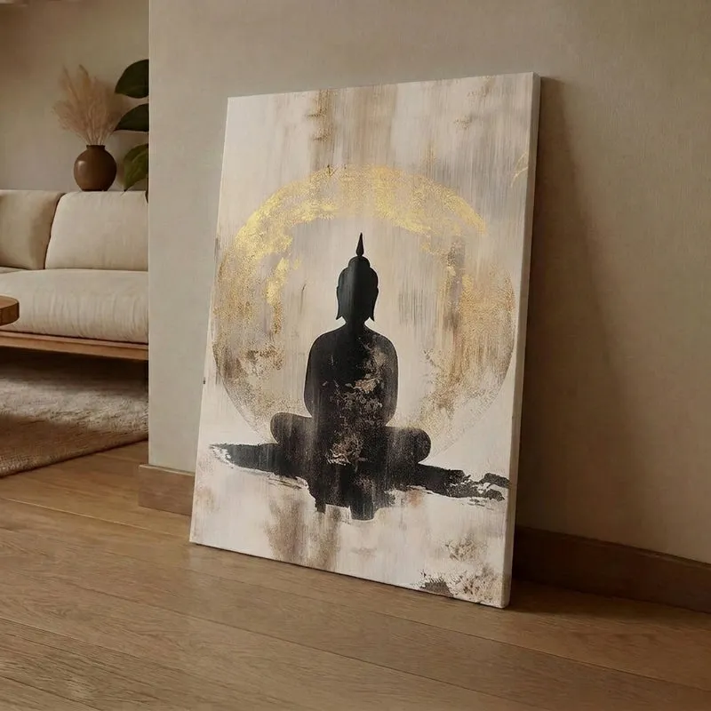 Shadow Buddha Canvas Spiritual Wall Art media 1