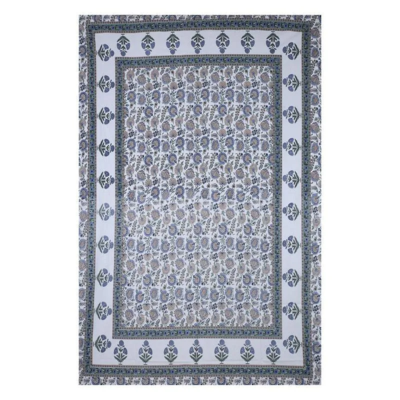 Loka Ethnic Cotton Bedsheet (Green) - 180 TC media 3