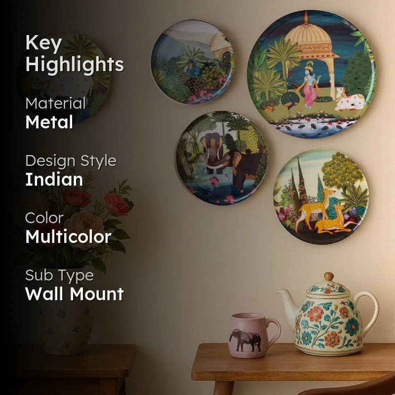 Royal Gardens Metal Wall Plate - Set Of Five media 2