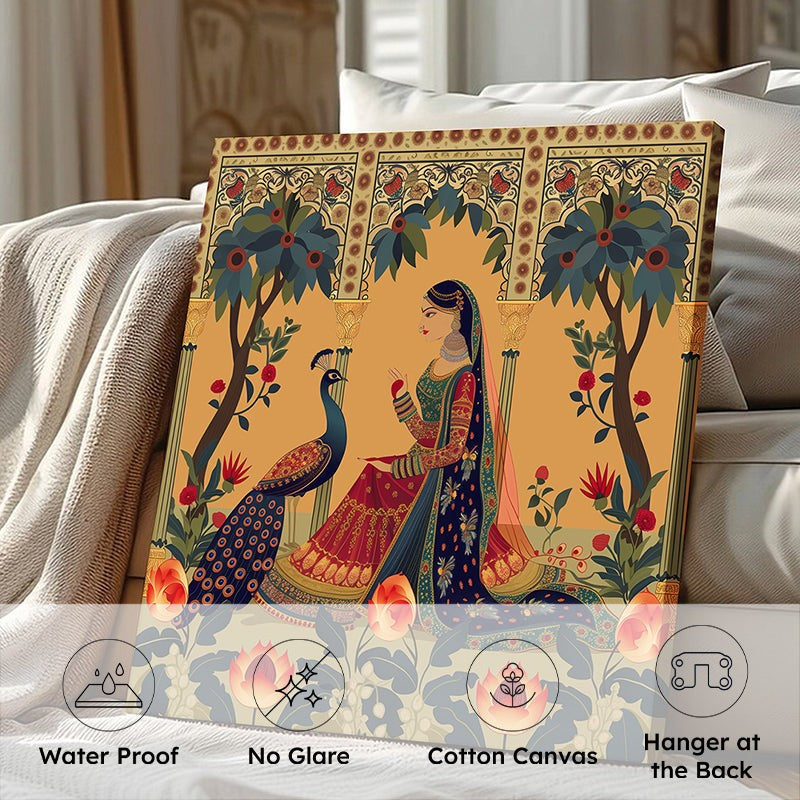 Princess & Peacock Canvas Wall Art media 6