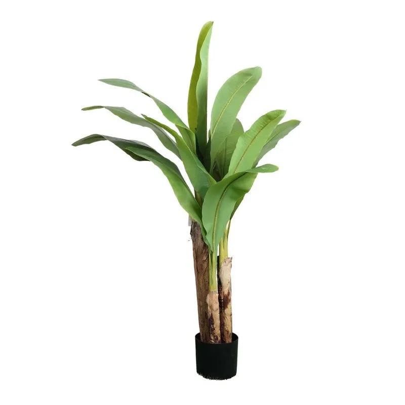 Artificial Banana Plant With Black Fiber Pot - 3.9 Feet media 6