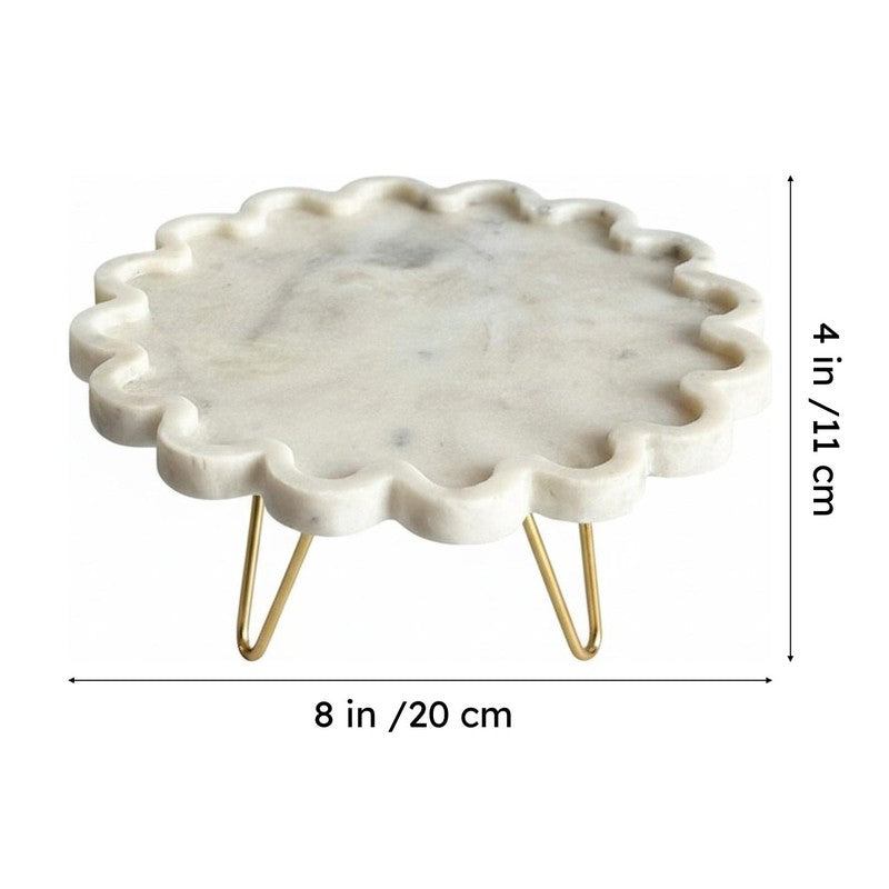 Norris Floro Bloom Handcrafted Marble Cake Stand media 6