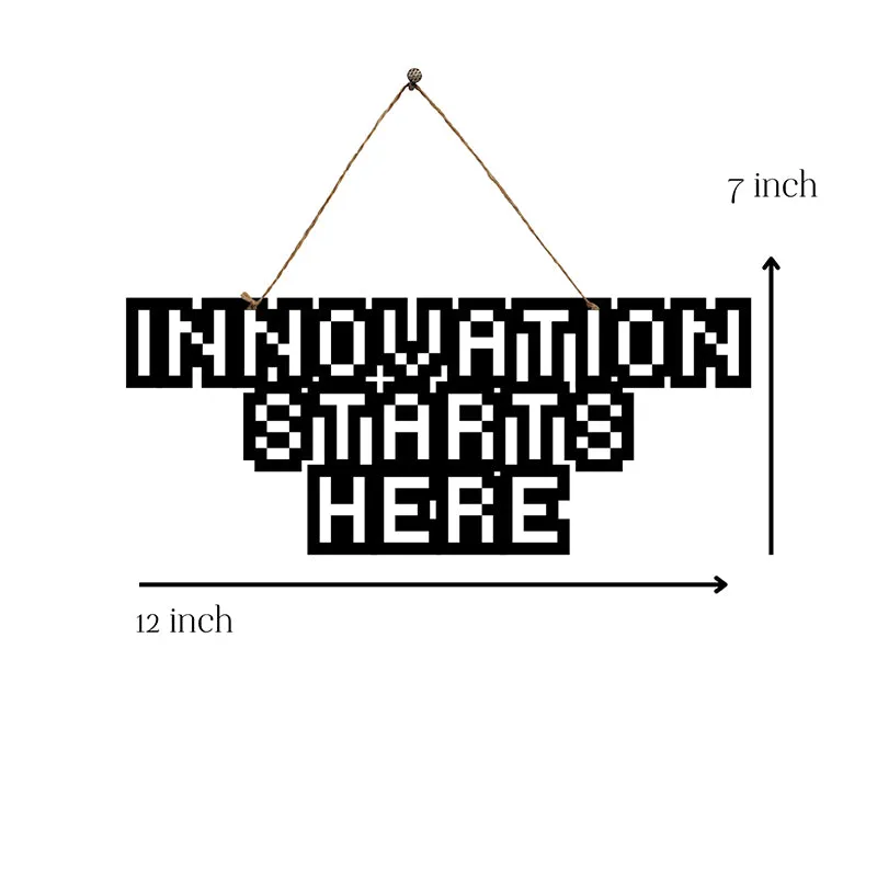 Innovation Starts Here Mild Steel Wall Accent media 5