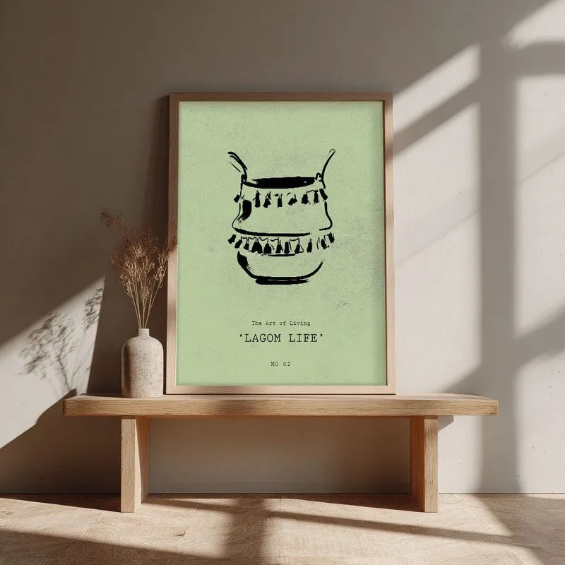 Vessel of Life Canvas Wall Painting With Brown Frame media 4