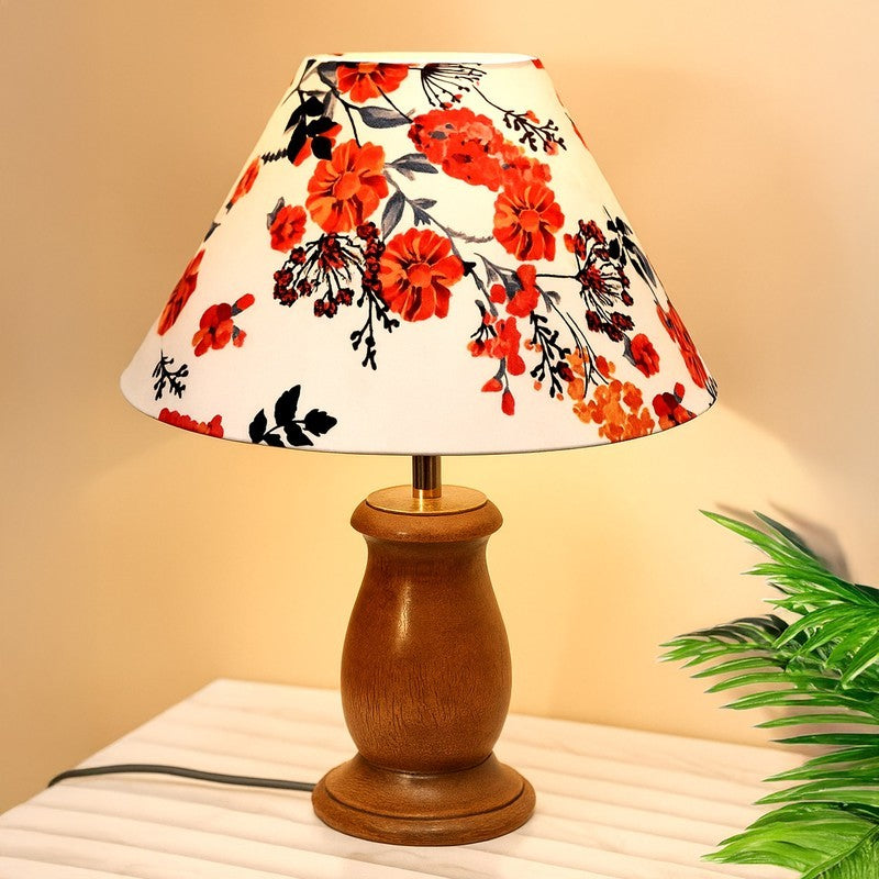LumiCharm Decorative Wooden Table Lamp - Multicolor