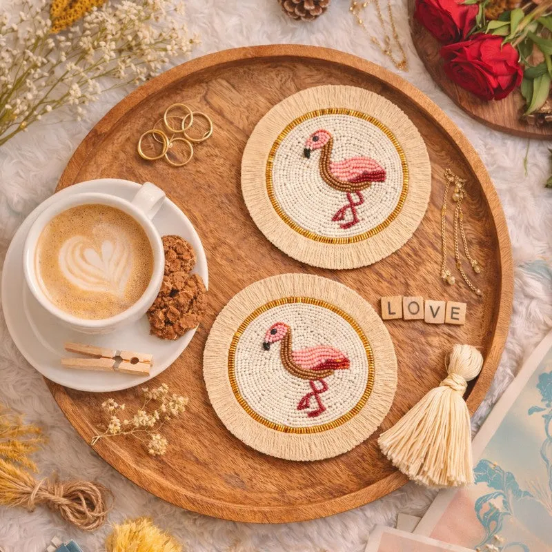 Flamingo Muse Coaster Set - Set of Two media 1