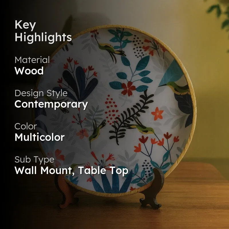 Bird Bloom Wall Plate with Stand media 2