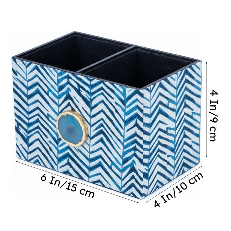 Azure Chevron MDF Cutlery Holder media 5