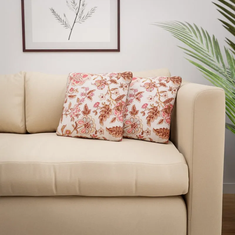 Spring Bloom Cotton Cushion Covers - Set Of Two media 1