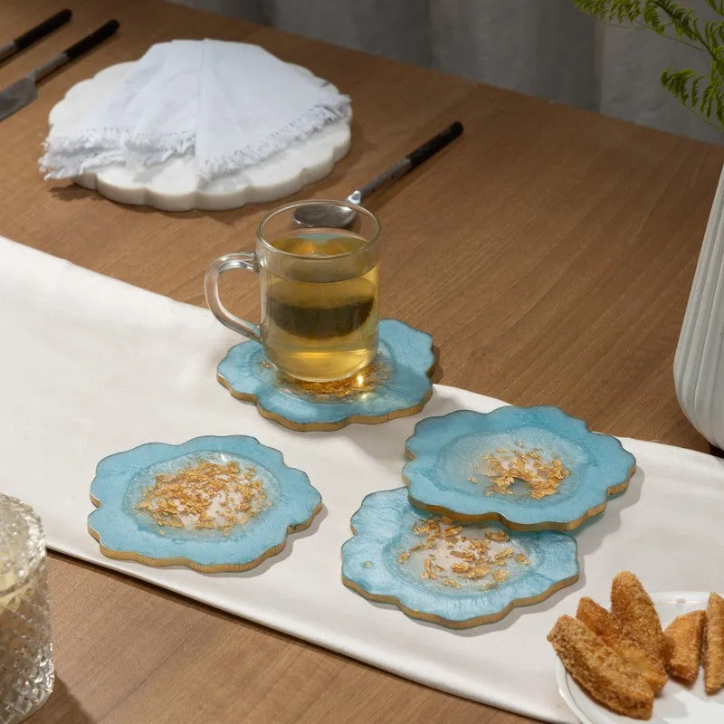 Celeste Crystal Coaster (Light Blue) - Set Of Four media 1