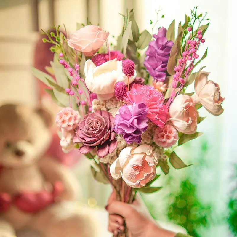 Vibrant Artificial Florals Dried Flower Bunch media 4