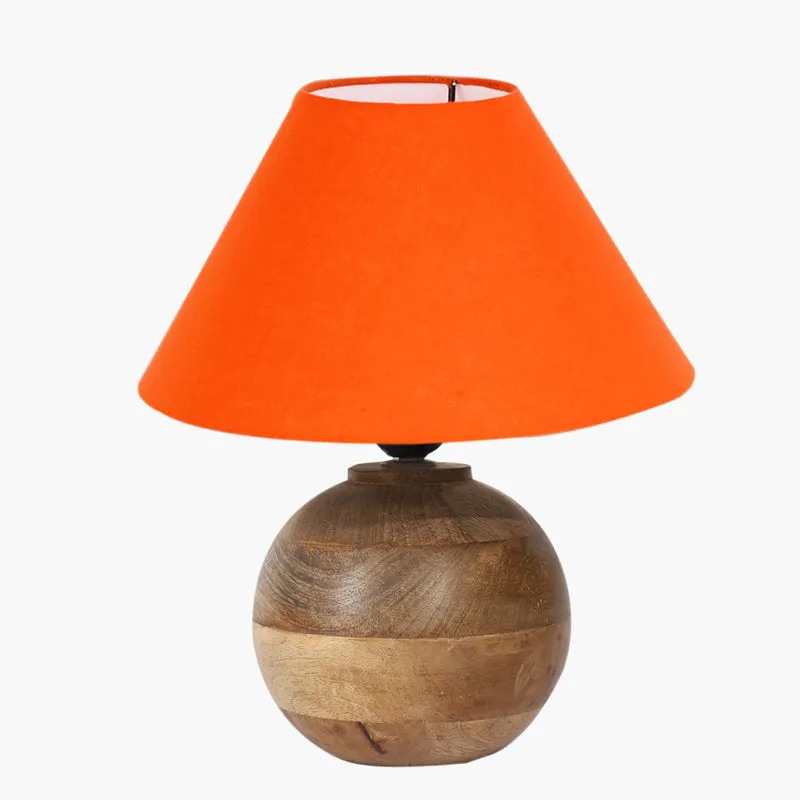 Cotin II Orb Cotton Table Lamp - Orange,Brown media 6