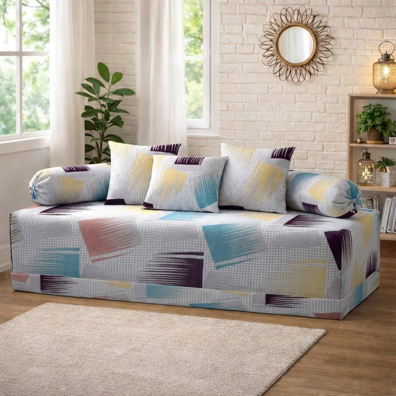 Modulyn Printed Diwan Set - Six Piece Set