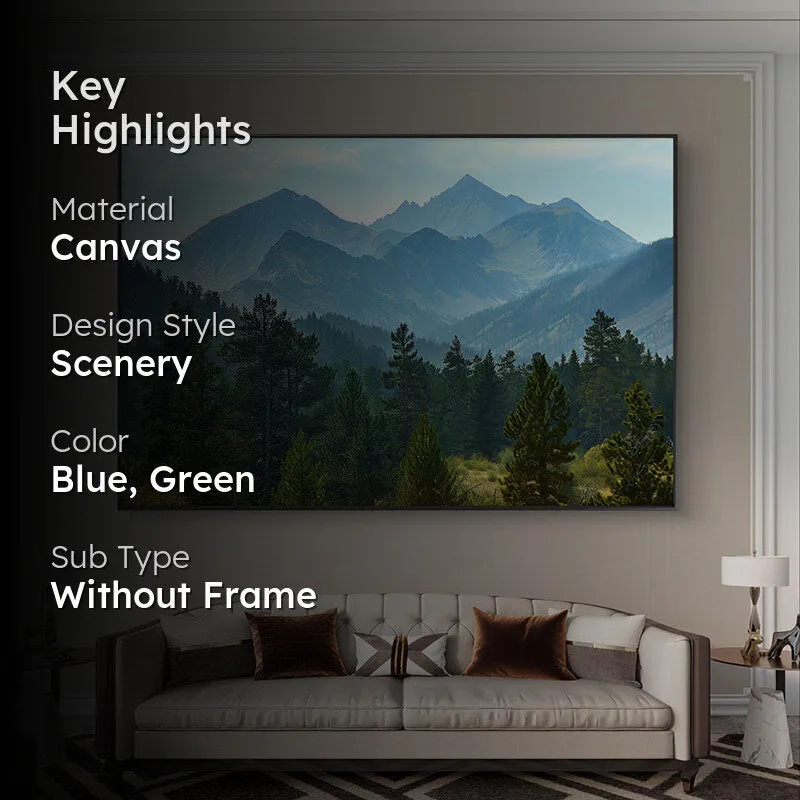 Serene Hillscape Canvas Wall Painting media 2