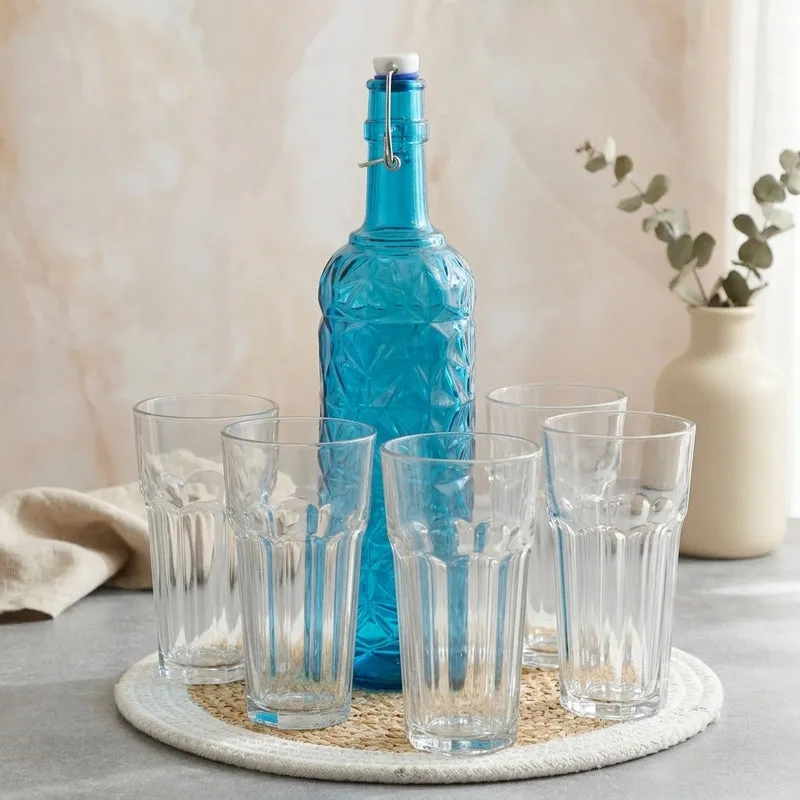 Adla 1000 mL Water Bottle With 300 mL Glass - Seven Piece Set media 1