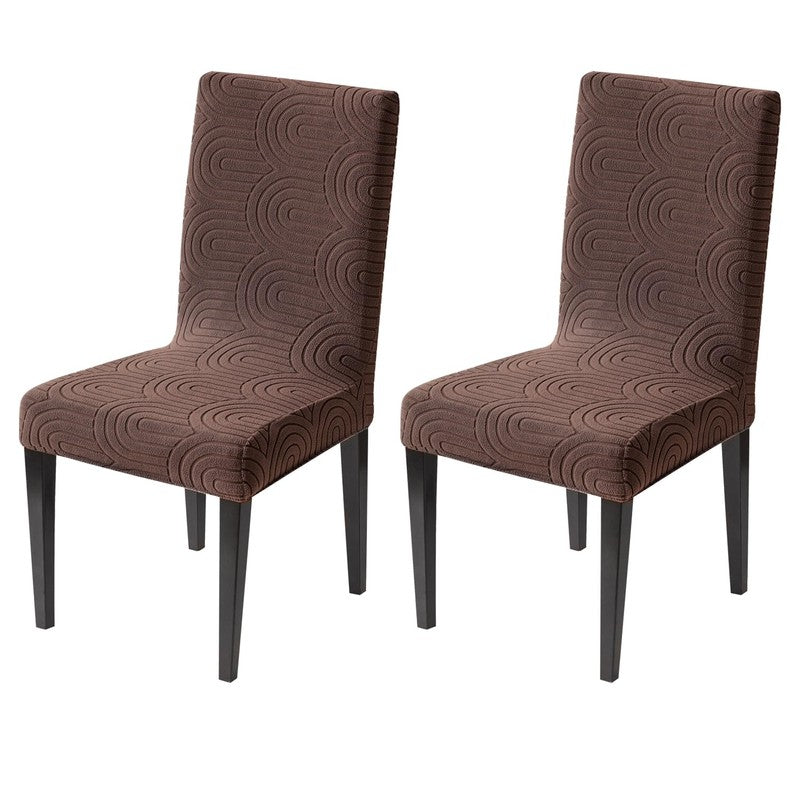 TrendyTrove Fit Chair Cover (Brown) - Set Of Two media 3