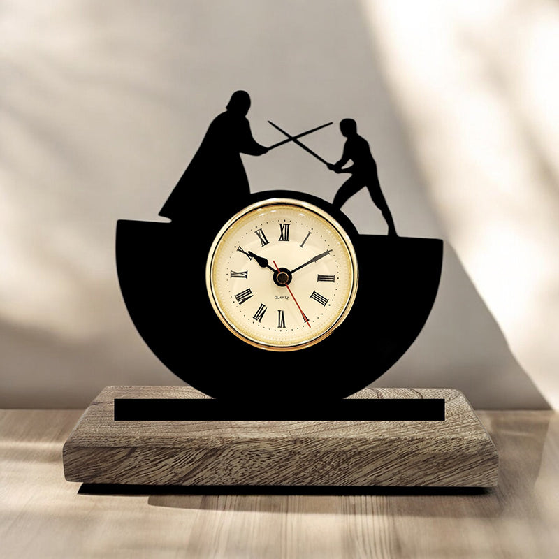 Starwars Noir Analog Table Clock
